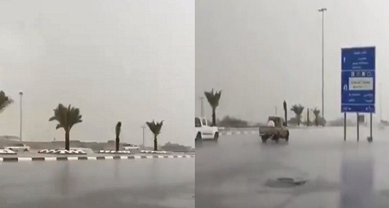 بالفيديو.. أمطار غزيرة تجتاح طقس أحد رفيدة