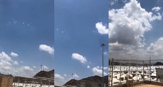 بالفيديو.. سماء غائمة بـ &#8221; منى &#8221; والأرصاد تنبه بهطول أمطار على المشاعر المقدسة
