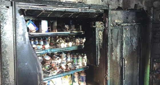 شاهد.. اندلاع حريق في ماركت بالطائف نتيجة الأحمال الكهربائية