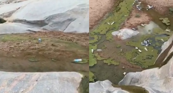 بالفيديو.. النفايات الكثير تشوه منتزه الجزم بجازان