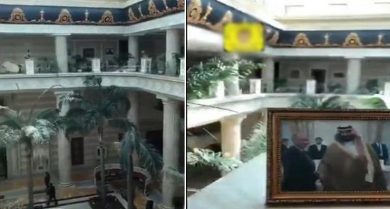 بالفيديو.. قصر الرئيس الشيشاني من الداخل وصور سمو ولي العهد
