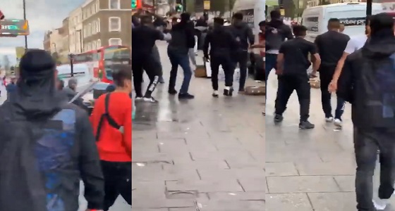 فيديو.. معركة دامية بالسيوف والسكاكين في لندن
