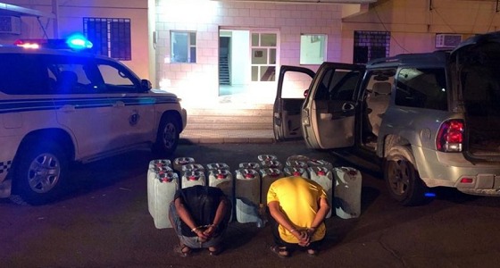 ضبط شخصين بحوزتهما 600 لتر من العرق المسكر