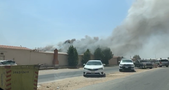بالفيديو.. اندلاع حريق بإحدى الاستراحات في حي &#8221; السلي &#8220;