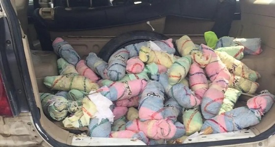 ضبط مركبتين تهربان 650 حزمة قات بحوطة بني تميم