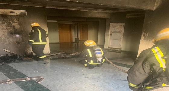 إخلاء 8 أشخاص من منزل بأبها إثر حريق اندلع من التماس كهربائي