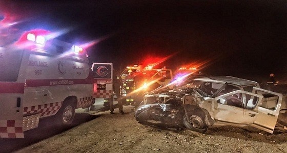 انقلاب مركبة واحتراقها في مكة يؤدي إلى إعاقة الحركة