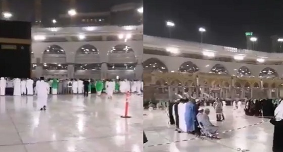 بالفيديو.. هطول أمطار على زوار المسجد الحرام