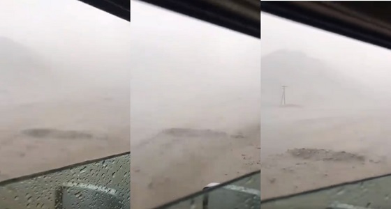 بالفيديو.. أمطار غزيرة تغطي الشامية شمال مكة