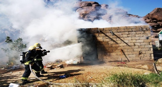 اندلاع حريق داخل غرفة مزرعة في نجران بسبب تماس كهربائي