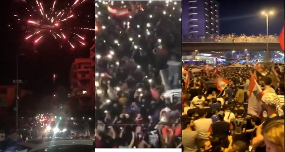 « دي جي وألعاب نارية » .. ليلة جنونية للمتظاهرين وسط بيروت (فيديو)