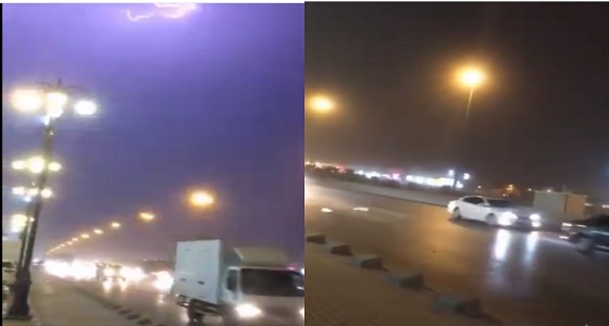 للمرة الأولى هذا الموسم.. البرق يضرب سماء بالرياض (فيديو)