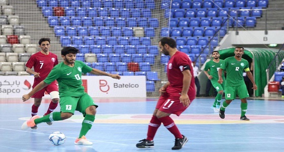 أخضر الصالات يهزم قطر بحضور الامين