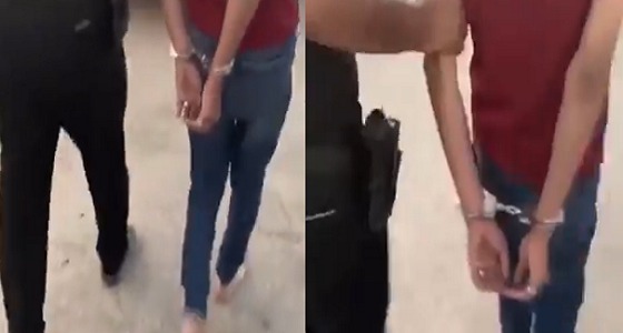 شاهد.. لحظة القبض على مختطفي شاب الرياض تحت تهديد سلاح ناري