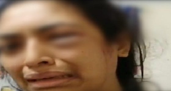 امرأة تستغيث من اعتداء زوجها عليها عبر مقطع فيديو