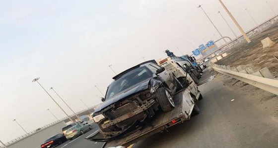 حادث تصادم 3 مركبات في جدة