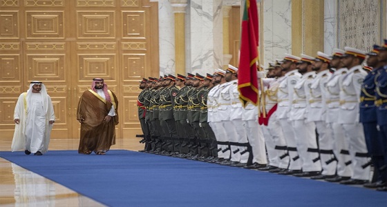 شاهد.. مراسم مهيبة لسمو ولي العهد في الإمارات