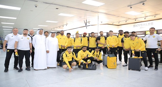 بالصور.. بعثة الوصل الإماراتي تصل إلى جدة استعدادا لمواجهة الاتحاد