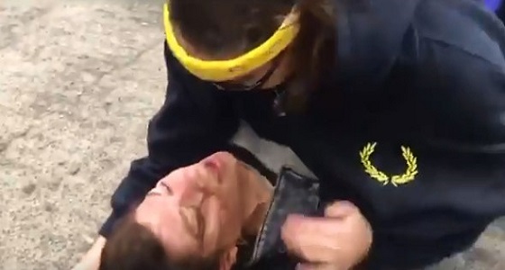 معارضة لترامب تثير الشغب في يوم المحاربين القدامى.. ومقاتلة تتصدى لها 