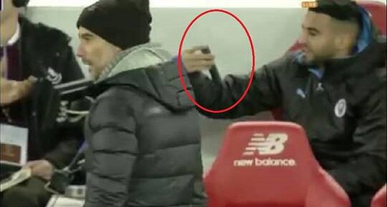 رياض محرز يستعين بهاتف مشجع للتشكيك في صحة هدف محمد صلاح