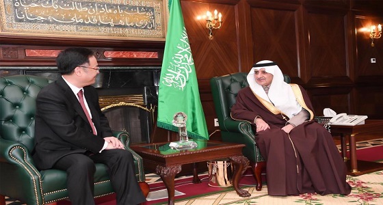أمير منطقة تبوك يستقبل السفير الصيني لدى المملكة