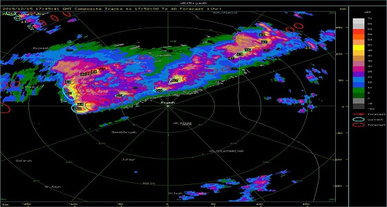 أمطار على الرياض تستمر حتى الغد