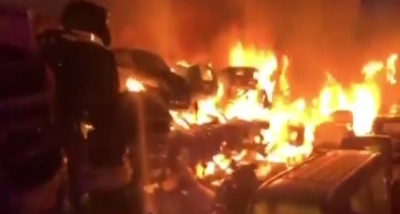 إطفاء حريق اندلع في تشليح الحائر جنوب الرياض