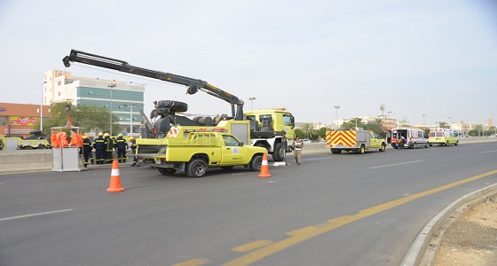 مدني بريدة ينفذ خطة فرضية في نفق طريق الملك عبدالله بحي الصفراء