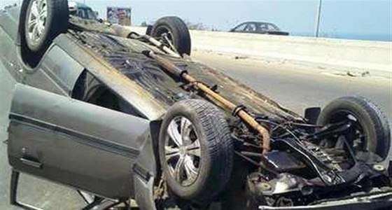 إصابات في حادث انقلاب على طريق الكر باتجاه الطائف