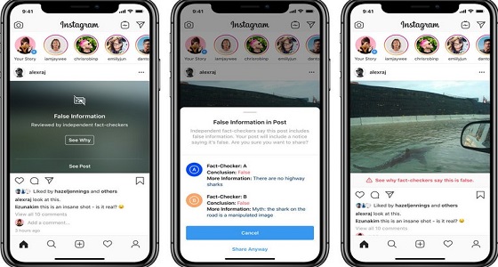 «إنستجرام» يكشف الصور المزيفة ويحذر من عقوبات