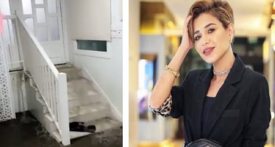 بالفيديو.. الأمطار تُغرق منزل نهى نبيل للمرة الثانية