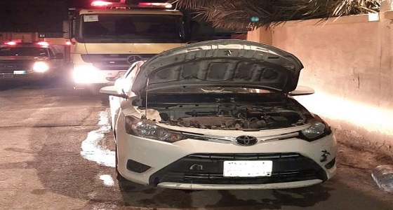 بالصور.. مجهولون يشعلون النار في مركبتين أمام منزل صاحبهما بجدة 