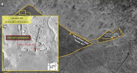 شاهد.. صور فضائية تكشف عن نفق صواريخ إيراني في سوريا