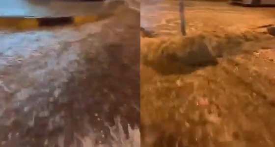 شاهد .. سيول قوية في شوارع عنيزة