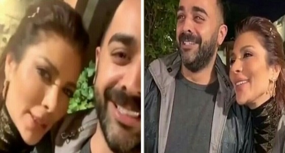 بالفيديو.. أصالة تثير ضجة كبيرة بوضع رأسها على كتف إعلامي شهير 