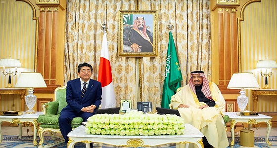 خادم الحرمين الشريفين ورئيس الوزراء الياباني يعقدان جلسة مباحثات رسمية