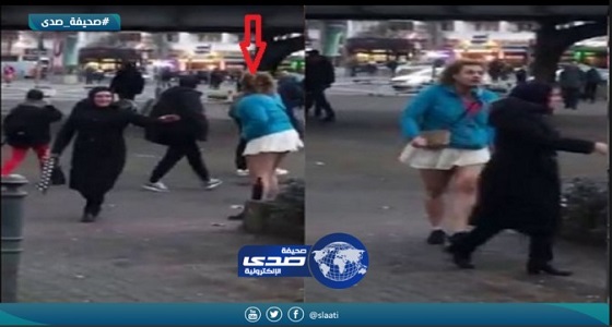 بالفيديو.. متشبه بالنساء يهاجم فتاة محجبة أمام المارة