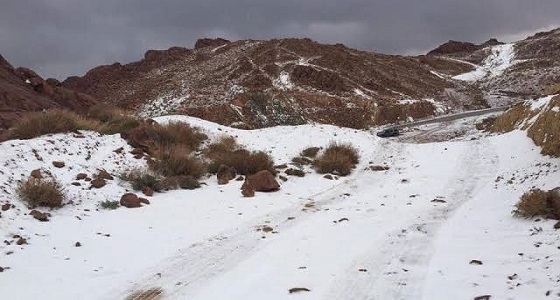 توقعات بتساقط الثلوج على محافظة حقل في تبوك