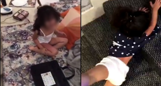 خادمة تُعذب طفلة وتسحلها: «أنتم عرب تستاهلون» (فيديو)