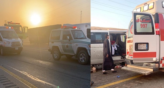 «الشمات» تسعف طالبات حادث جامعة الجوف