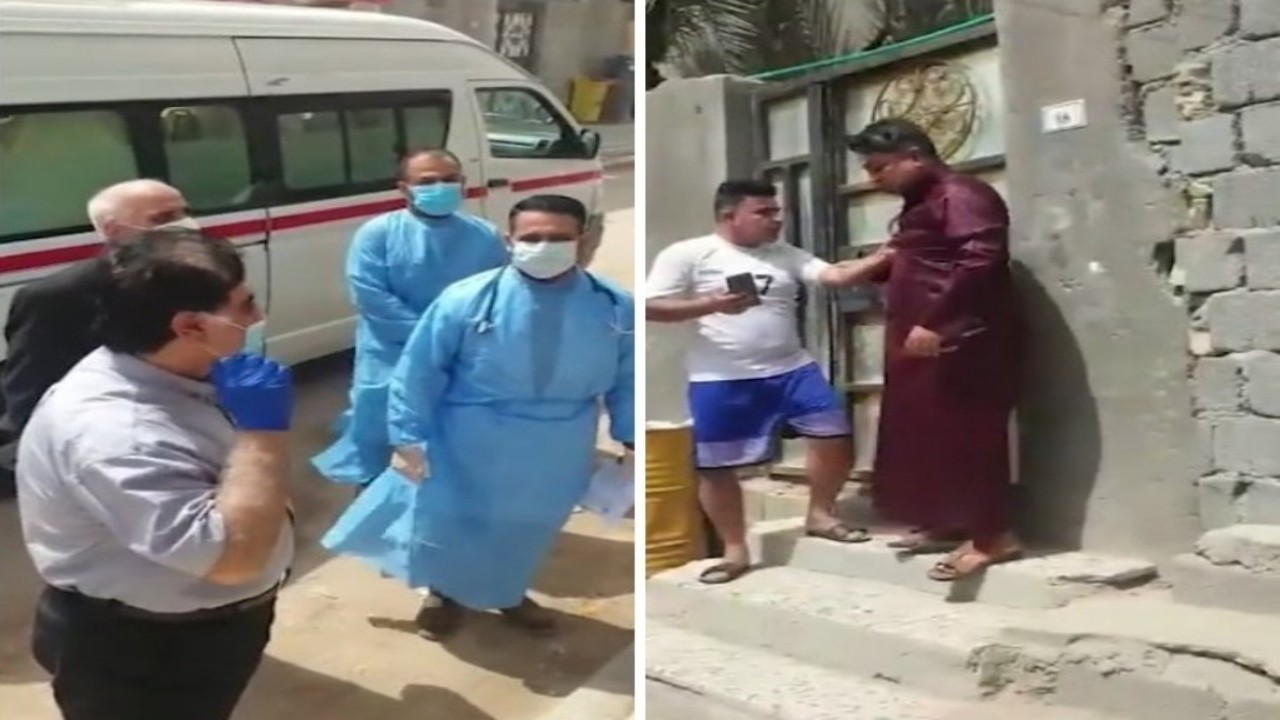 بالفيديو.. رجل يهدد الأطباء بالقتل لرفضه الحجر على مصابة