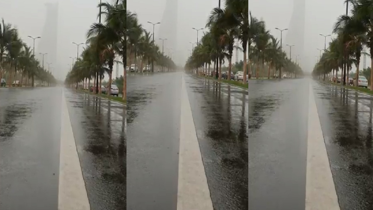 بالفيديو.. أمطار الخير تهطل على جدة