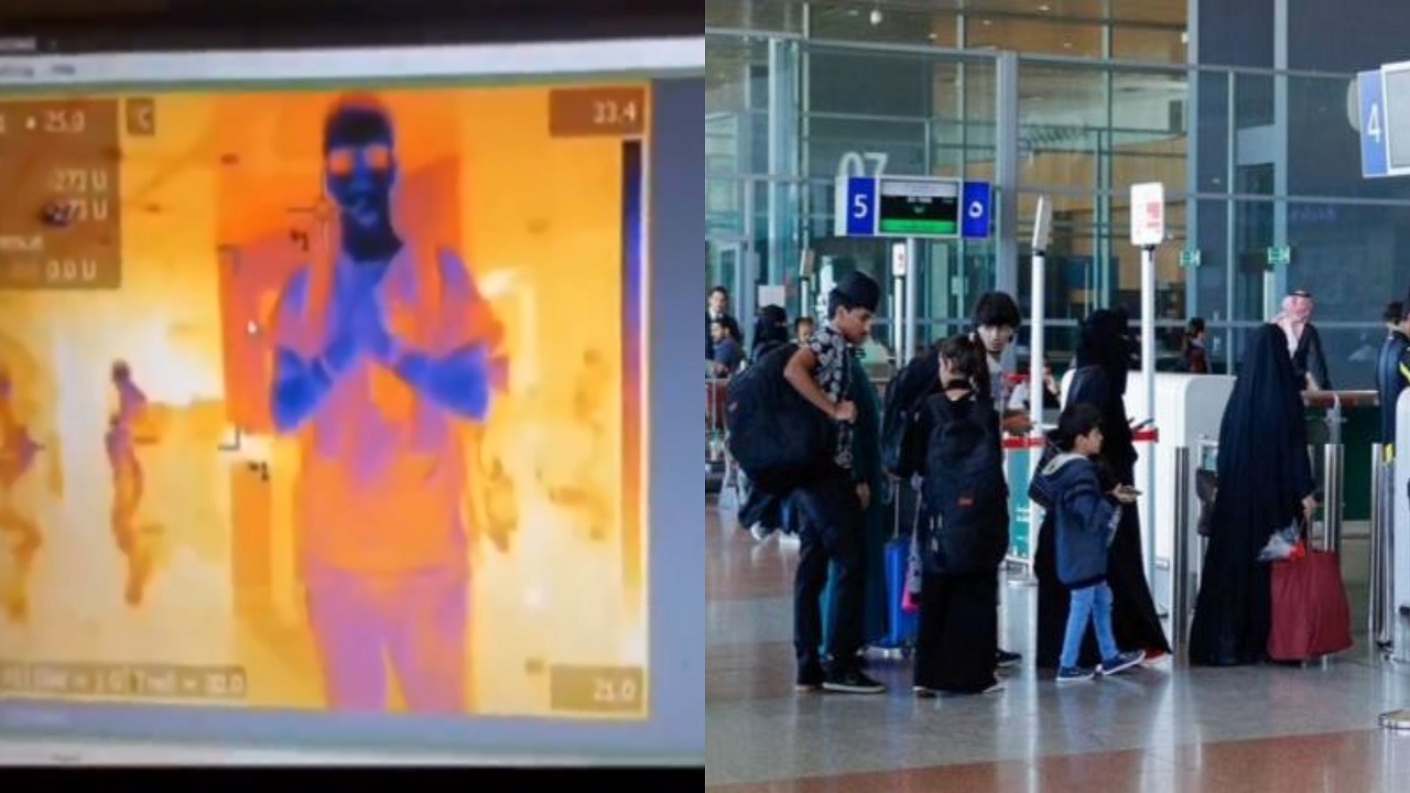 بالفيديو..كيفية رصد الكاميرات الحرارية في المطار لحالات الاشتباه بكورونا