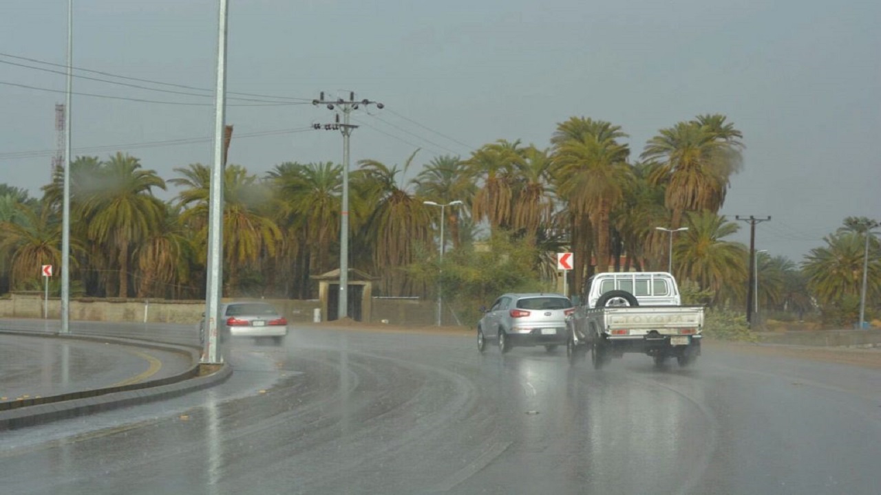 أمطار غزيرة على منطقة نجران