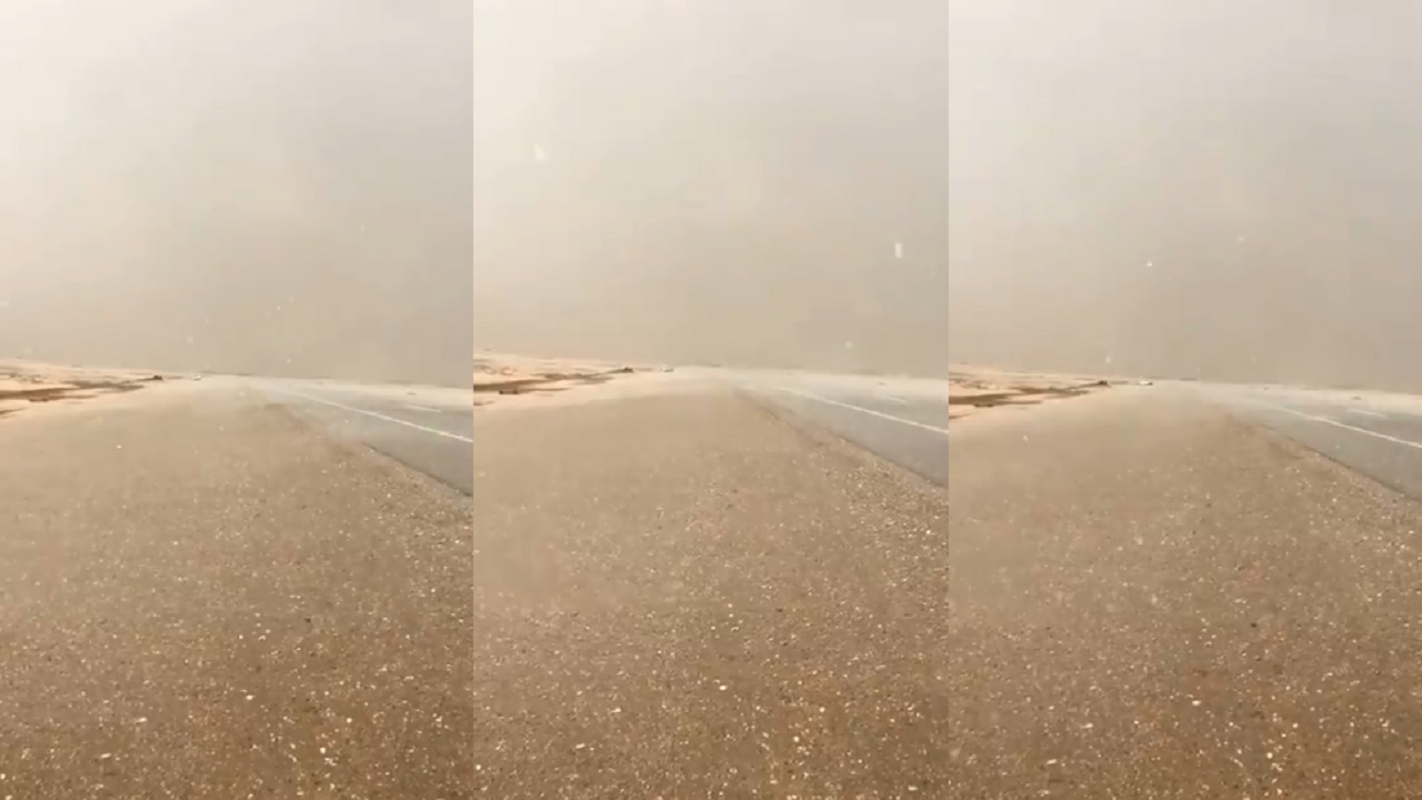 بالفيديو.. تدفق الأمطار شمال القويعية