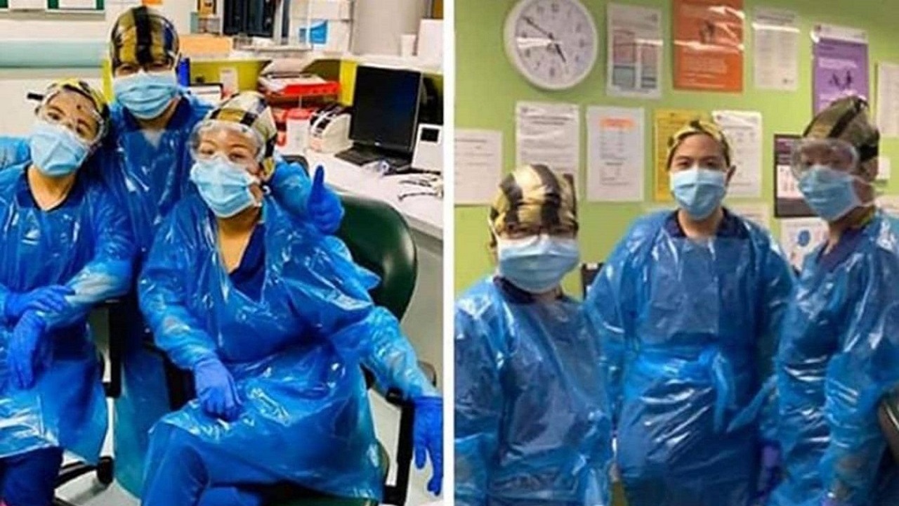 بالصورة.. إصابة 3 ممرضات بالوباء بعد ارتدائهم زي واقي من أكياس القمامة