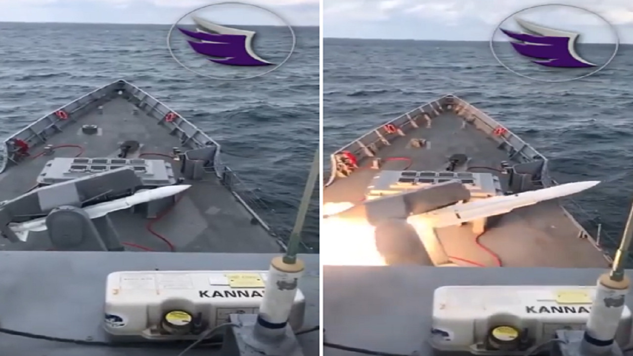 بالفيديو .. لحظة إطلاق صاروخ من بارجة حربية تركية في اتجاه ليبيا