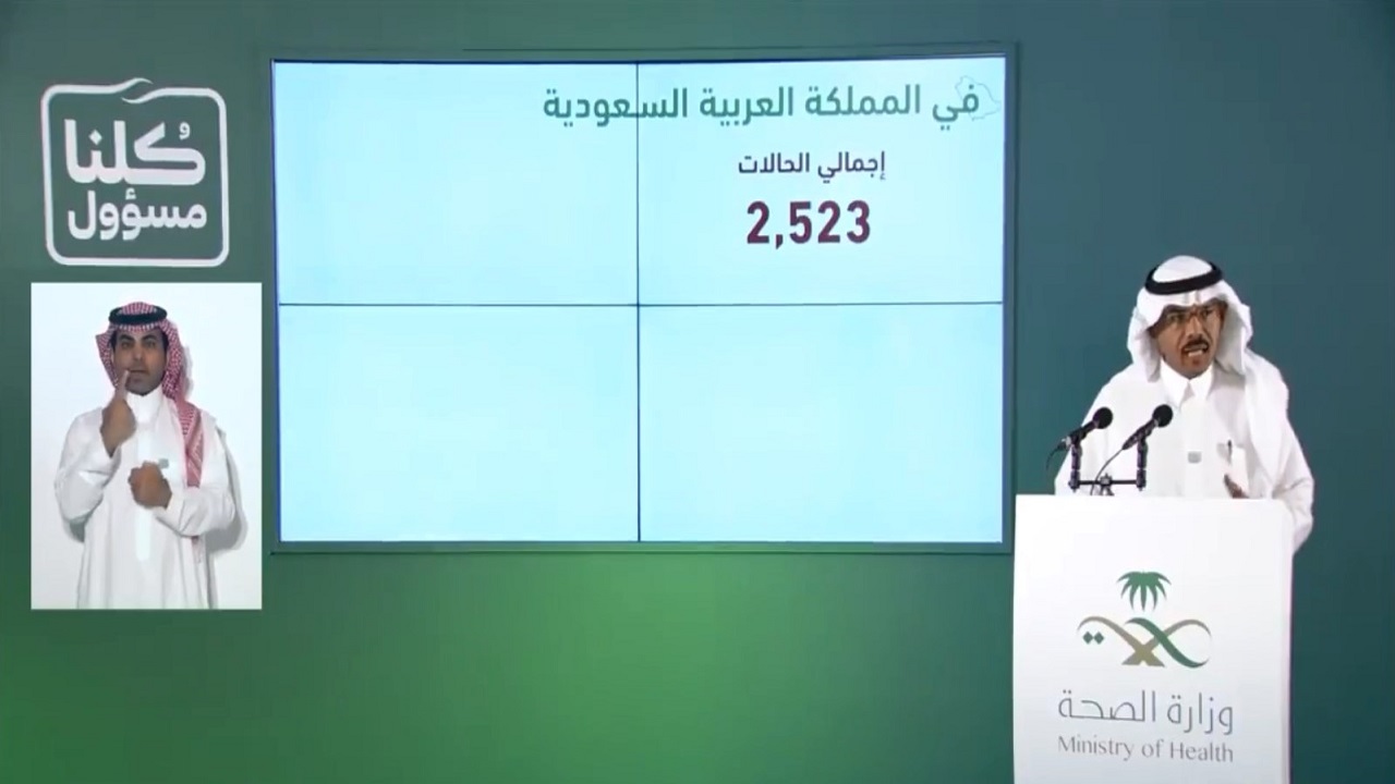 بالفيديو.. «الصحة»: ارتفاع عدد الإصابات بكورونا في المملكة إلى 2523 حالة