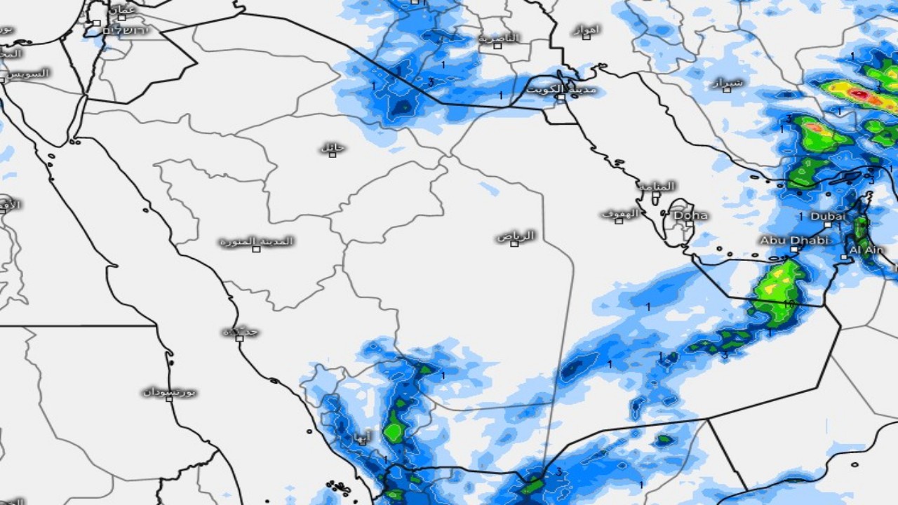 «المسند»: سحب ممطرة على عدة مناطق