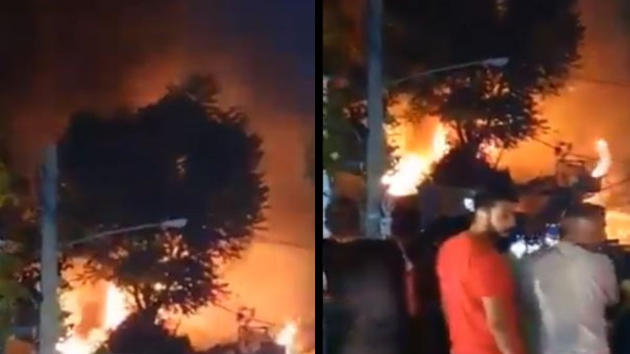 شاهد.. طهران تحترق إثر انفجار مروع في مركز طبي